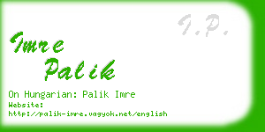 imre palik business card